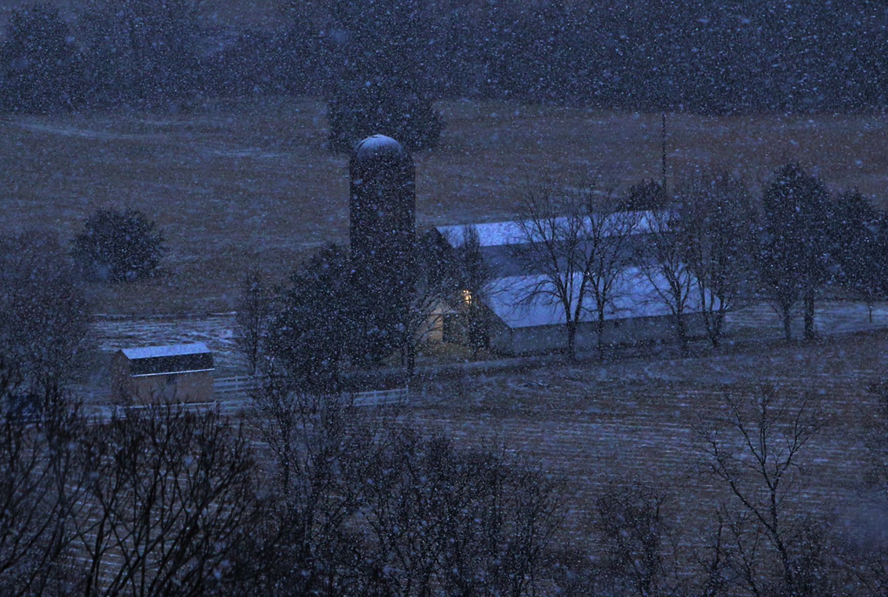 Cedar Hill snow scene